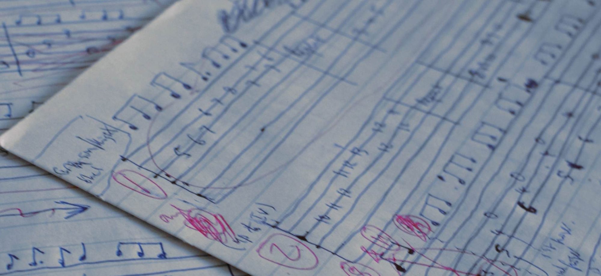 Music notebooks of Graeme Ginsberg who has the artist name If Not If The Band